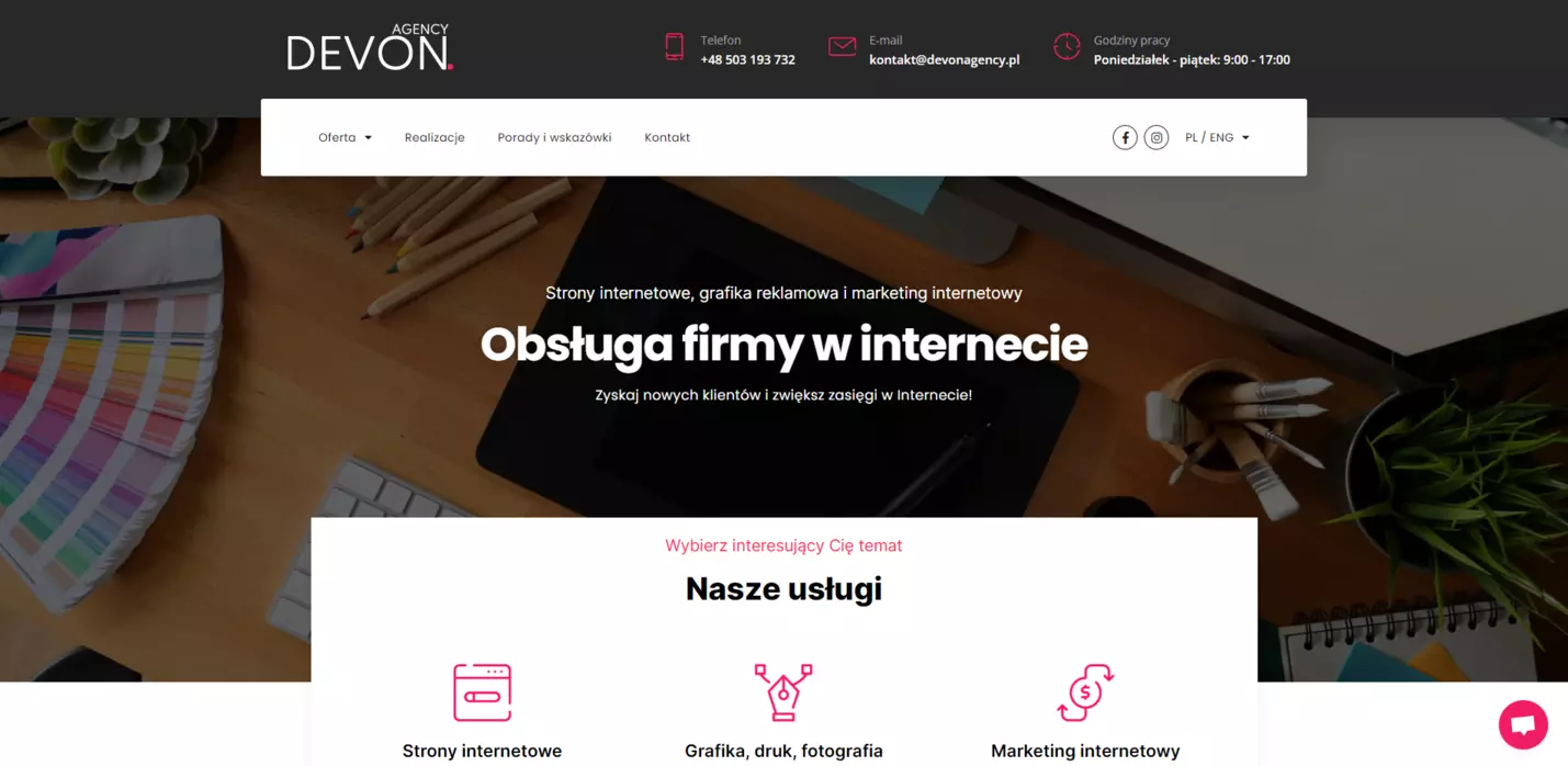 devonagency.pl website