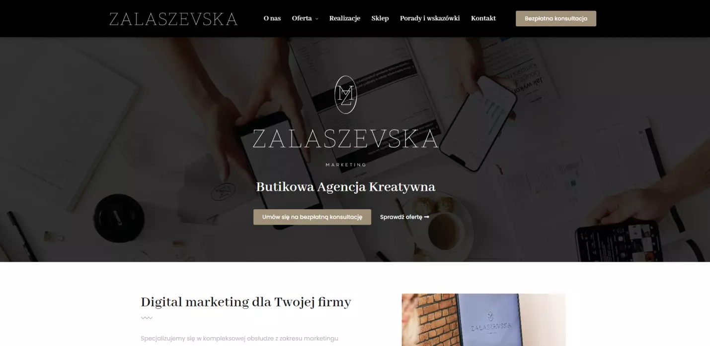 zalaszevska.com website